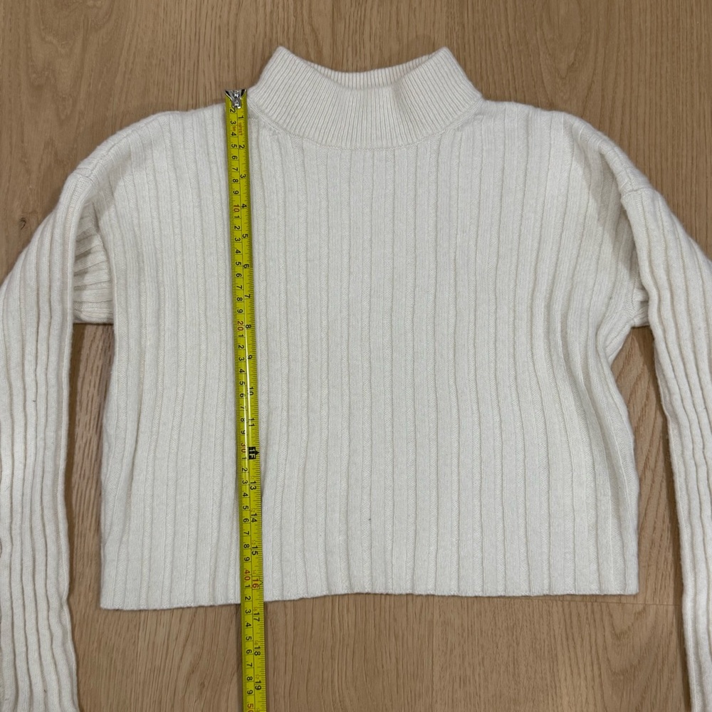 Madewell Women’s Small Antique Cream Ribbed Sweater Excellent Condition - Picture 3 of 7